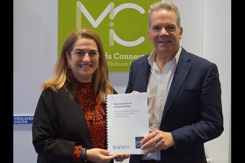 Midlands Connect and Transport for the North have signed a memorandum of understanding committing them to work together towards ‘a mutual vision for rebalancing the UK economy through sustainable transport improvements.'